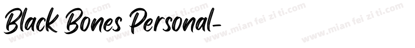 Black Bones Personal字体转换